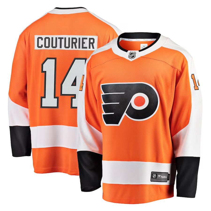 Men Philadelphia Flyers #14 Sean Couturier Fanatics Branded Orange Breakaway NHL Jersey->nfl hats->Sports Caps